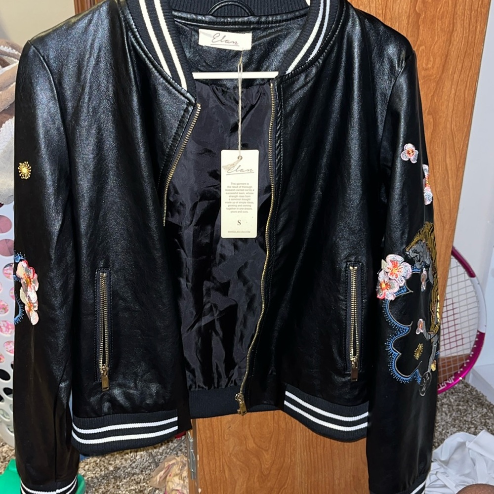 Elan leather jacket